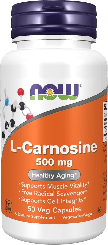 L- Carnosine 500mg 50 VegiCaps (pakke med 2)