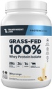 Transparent Labs Grass- Fed Whey Protein Isolate - Naturlig Flavored, Gluten Free Whey Protein Powder med 28 g protein per servering & 9 Aminosyrer - 30 Servere, Vanilla Peanut Butter