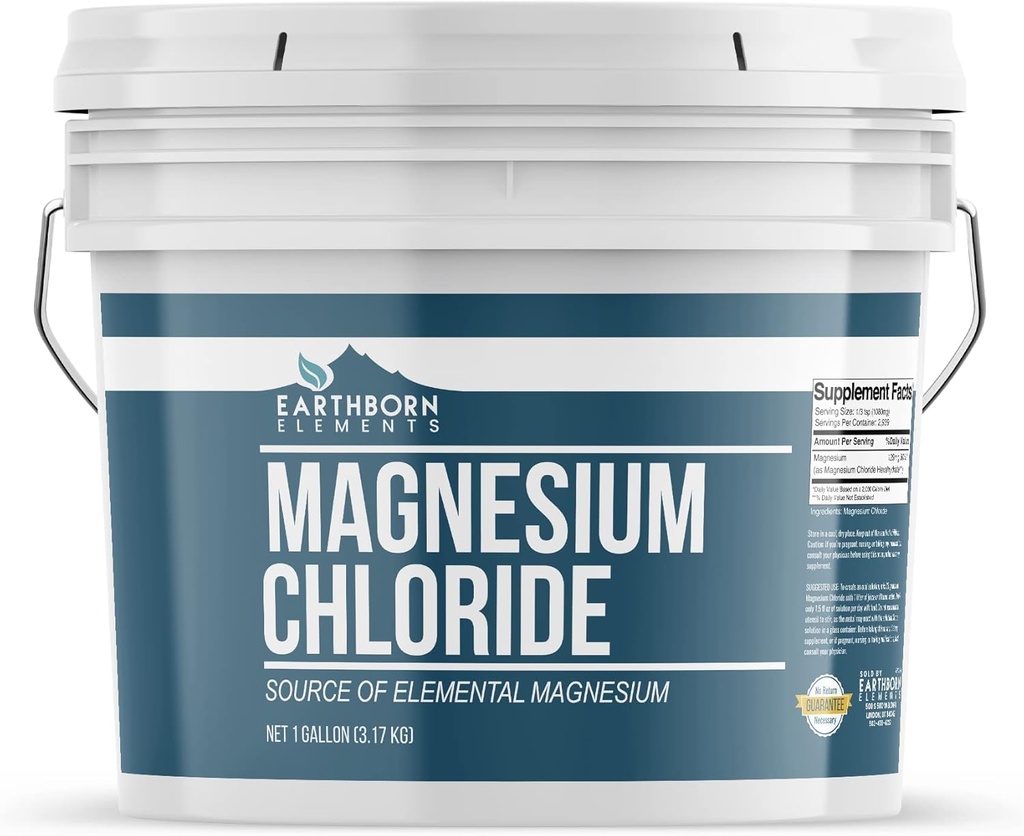 Earthborn Elements Magnesium Chlorid (1 Gallon), Kosttilskud, Stor kilde til elementært Magnesium