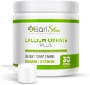 BariSlim Bariatric Calcium Citrate Plus Powder - Formuleret til patienter efter vægttab Kirurgi - Maksimal støtte til knoglerfunktion og sundhed - Let fordøjelse og Absorption 124; 600 mg (30 Servere)