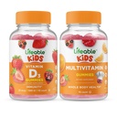 Livbare D-vitamin Kids + Multivitamin Kids, Gummies Bundle - Great Tasting, Vitamin Supplement, Gluten Free, GMO Free, Chewable Gummy