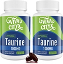 Taurine 1000mg - Liposomal Taurine Aminosyretilskud til hjerte, lever og hjerne, lang levetid, motion - Høj Absorption, Vegan & Gluten Free (60 Softgels - 2 Pack)