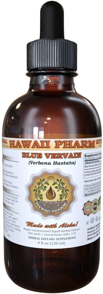 Blue Verbena Liquid Extract, Organic Blue Verbena (Verbena Hastata) Tinktur 4 oz