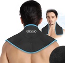 REVIX Neck Ice Wrap Ice Pack til Hals og Skuldre, Terapi til fremme af fleksibilitet og mobilitet, Hot Cold Gel Packs Genbruges til post- workout, Sort