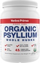 Yerba Prima Organic Psyllium Hele Husene Colon Cleanser - 20 oz - Natural Daily Dietary Fiber Supplement 20oz, Colon Cleanser, Regularitet & Detox Cleansering Support, Gluten Free, Non GMO, Vegan