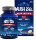 21. århundrede Alaska Wild Fish Oil Softels, 90 Greve