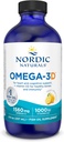 Nordiske Naturals Omega- 3D, Lemon Flavor - 8 oz - 1560 mg Omega-3 + 1000 IE D3-vitamin - Fish Oil - EPA & DHA - immunforsvar, hjerne og hjerte sundhed, sunde knogler - ikke-GMO - 48 Servering