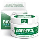 Biofreeze Pain Relief Cream for Knee, Neck, Hip, Joint, Shoulder, & Simple Backache, Arthritis Pain Reliever, Sore Muscle Relief, Cooling Menthol Pain Cream, 3 Oz