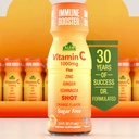 C-vitamin Shot 1000MG - Immunitet Booster med zink, Ingefær, & Echinacea - Beskyt din immunitet - Kæmp den fælles kulde - Orange Flavor - 2.4 FL Oz flaske - 20 Pack