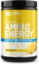 Optimum Nutrition Amino Energy Powder Plus Hydration, med BCAA, Electrolytes, og Koffein, Ananas Twist, 30 Servere (Packaging May Vary)