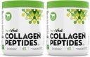 Plantvital Pure Collagen Peptides Powder - 100% Grass fed Collagen Powder - Non-GMO, Paleo Friendly - Dissolving, Unflavored, Made in USA. 40 Servings 400g - Pack of 2