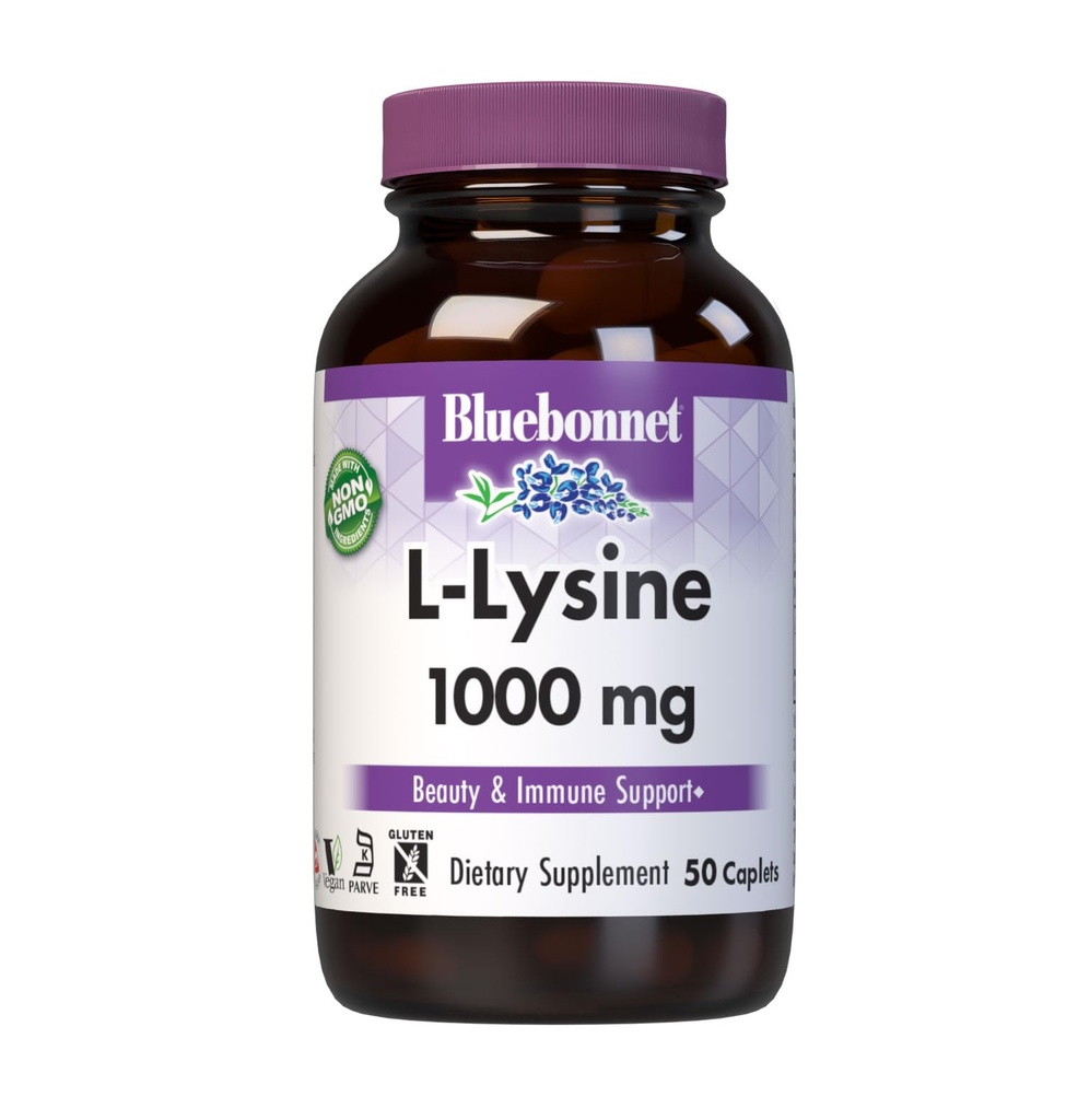 Bluebonnet L- Lysin 1000 mg kapsler, 50 Tælling