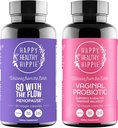 Happy Sund Hippie Vaginal Probiotika til kvinder & Gå med Flow Menopause Support