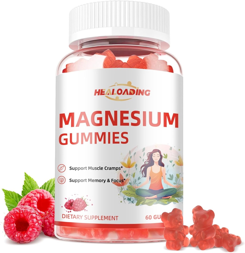 Magnesium Gummier for mænd Kvinder Natural Magnesium Citrate Gummy Supplement Sukker Free Supports Muskel Afslapning, Energi Metabolisme
