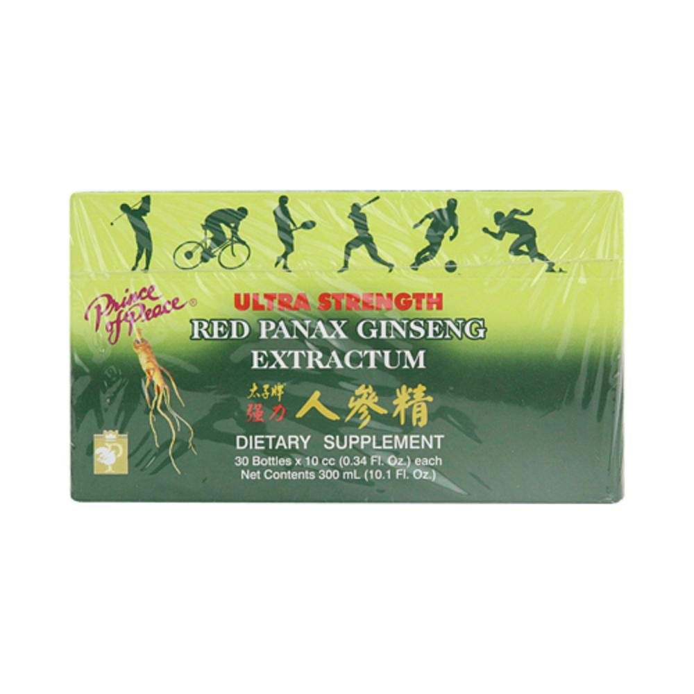 Prince of Peace Ultra Strength Red Panax Ginseng Extractum 10 cc hætteglas -- 30 hætteglas