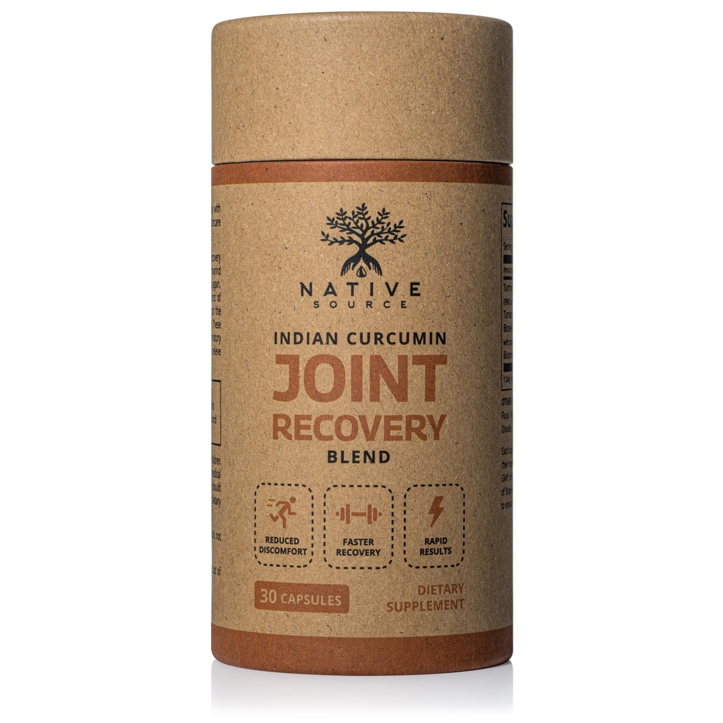 Indian Curcumin: Joint Recovery Mea124; Gurkemeje, Tamarind Frø, Boswellia og Black Pepper Ekstrakter Mea124; Bionedbrydelig BPA- fri flaske Mea124; 30 Kapsler Measures 124; MAHA Measures 124; Kosttilskud