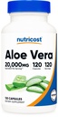 Nutricost Aloe Vera 20,000mg, 120 kapsler - Gluten Free, Non- GMO, Vegetarisk Friendly (100mg af 200: 1 ekstrakt)