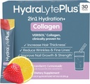 Hydralyte Verisol Collagen Pakker med elektrolyter, Hydration Pakker med Collagen til kvinder og mænd, Electrolytes Powder med Collagen til rejser og daglig hydrering med C-vitamin (30 Greve)