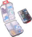 1Pack Travel Pill Organizer - 10 kompartmenter Pill Case, Kompakt og transportabel Pill Box, Perfekt til On- The- Go Storage, Pill Holder til Purse Gray
