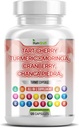 Tart Cherry Extract Kapsler 20,000mg med gurkemeje 8000mg Moringa 4000mg Cranberry 2000mg Chanca Piedra Celery Quercetin ACV Granatæbler L Selenomethionin - Uric Niveau - 120 Ct