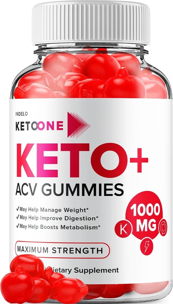 Keto One Gummies Advanced Loss - ACV Gummies Maksimal styrke, Keto One Keto Plus ACV Weight Management Gummies Apple Cider Vinagar, Keto One Gummies Anmeldelser Vitamin B12 Keto + ACV (60 Gummies)