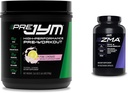 PRE JYM 30 Servering Pink Lemonade & JYM ZMA Zink / Magnesium kapsler Supplement 90 Vegetariske kapsler