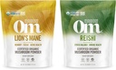 OM MUSHROOM SUPERFOOD 7.05oz Bundle, Lions Mane & Reishi Organic Mushroom Powder, 200 Servere