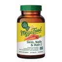 MegaFood Skin, Nails & Hår 2 - Vitaminer til kvinder & mænd - Biotin, vitamin A, C-vitamin, zink, B6-vitamin, E-vitamin, pantothensyre - Vegan - Made without 9 Food Allergens - 90 Tabs (45 Servere)