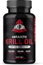 Antarktiske krill Oil 1000 mg med Omega- 3s EPA, DHA, Astaxanthin og Phospholipider 60 Softgels