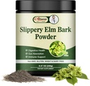 Slippery Elm Bark Powder 240g, Pure Slippery Elm Powder Natural Herbal Support Understøtter Intestinal Mucous, Hjælper Sothe Halsen og Hoste, Non- GMO, Gluten Free, Vegetarisk Friendly