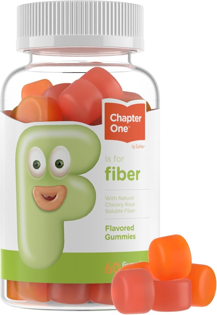 Zahler - Fiber Gummies for voksne & Børn (60 Greve) Certificeret Kosher Voksen & Kids Fiber Gummy Chews for fordøjelse Support, Sund Regularitet & Samlet Sundhed - Chewable Children 's Fiber Kosttilskud