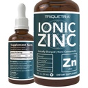 Ionic Liquid Zink - 8 Måned Supply, Justerbar dosering til voksne - Høj Absorption, Vegan, glasflaske - Understøtter immunsystemet, hjerne og thyreoideasundhed - Essential Mineral Supplement (2 oz)