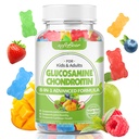 softbear Glucosamine Chondroitin Gummies for voksne, Sugar Free Chondroitin & Glucosamine Nutritional Kosttilskud til fælles støtte, blandet frugt flavor, 60 Greve