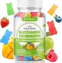 softbear Glucosamine Chondroitin Gummies for voksne, Sugar Free Chondroitin & Glucosamine Nutritional Kosttilskud til fælles støtte, blandet frugt flavor, 60 Greve