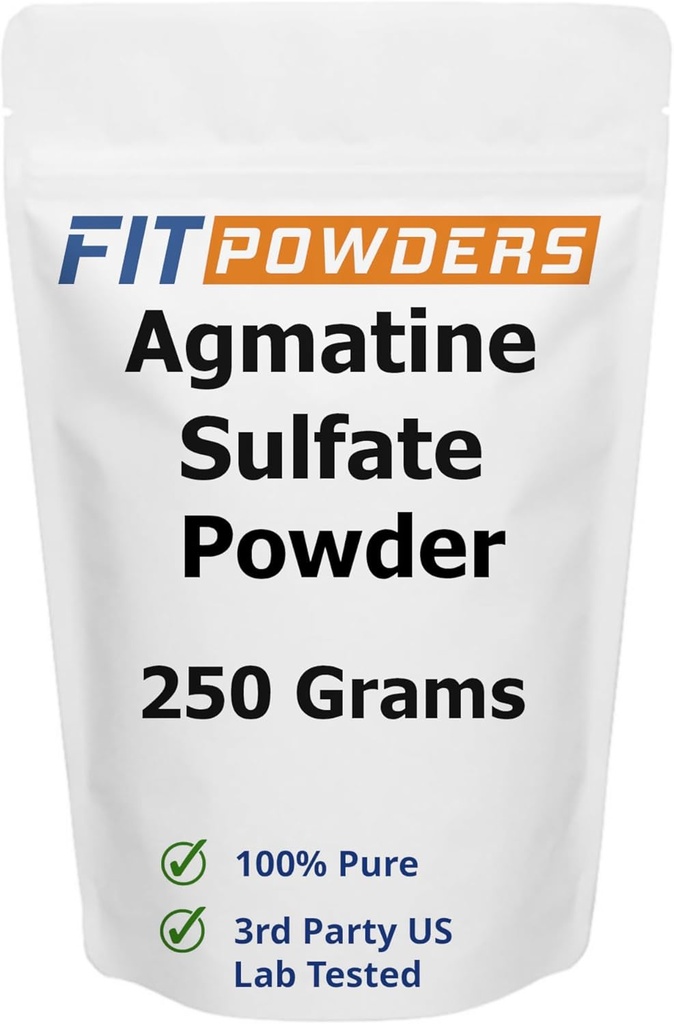 Agmatine Sulfate Powder 250 Grams (multiple størrelser) Styrke og pumpe (nitrogenoxid) 100% Pure Agmatine Powder, Vegan, Gluten- Free