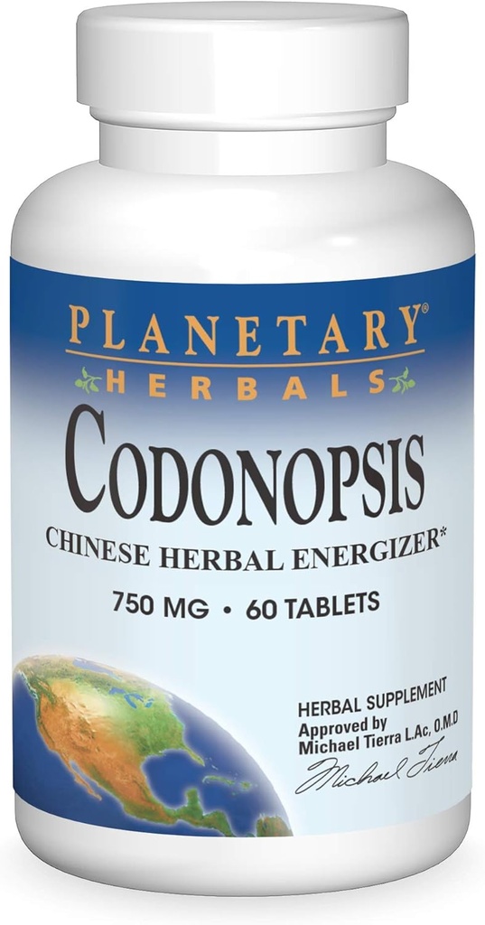 Planetariske Herbals Codonopsis Tablets, 750 mg, 60 Greve