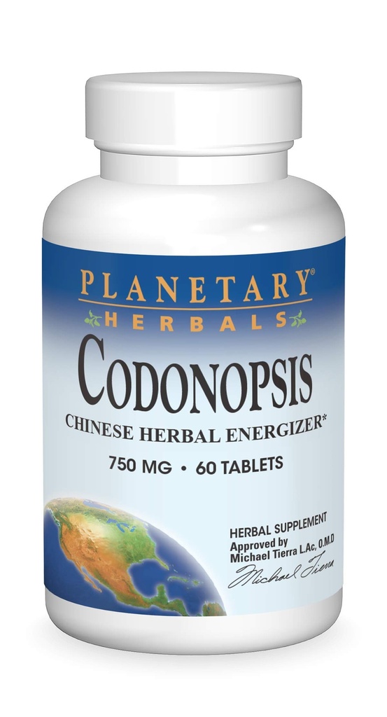 Planetariske Herbals Codonopsis Tablets, 750 mg, 60 Greve