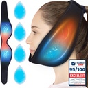 Premium 4 Gel pakker Chin Strap Fleksibel varm & kold - Is pakker til Visdom tænder Genopfrielig ansigt Neck Head luftstrøm Jaw Bra Genanvendelig pakke til sovende TMJ Relief og smertehåndtering gave
