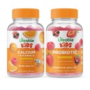 Lifeable Calcium med D-vitamin Kids + Probiotiske 2 milliarder CFU Kids, Gummies Bundle - Great Tasting, Vitamin Supplement, Gluten Free, GMO Free, Chewable Gummy