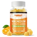 Magnesium Glycinat Gummies 1000mg - Sugar Free Magnesium Kalium Supplement med D-vitamin, B6, CoQ10 for Calm Mood & Sleep Support - 60 Orange Gummies