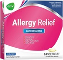 AXIV Allergy Relief Softgels, Antihistamine Medicine & Cold Symptom Relief, Dye-Free Liquid Gels, 25 mg Diphenhydramine HCl, Runny Nose, Sneezing, 24 Count (24 Softgels)