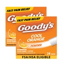 Goody 's Extra Strength Heache Powder, Cool Orange Flavor Opløs pakker, 24 individuelle pakker (2 Pack)