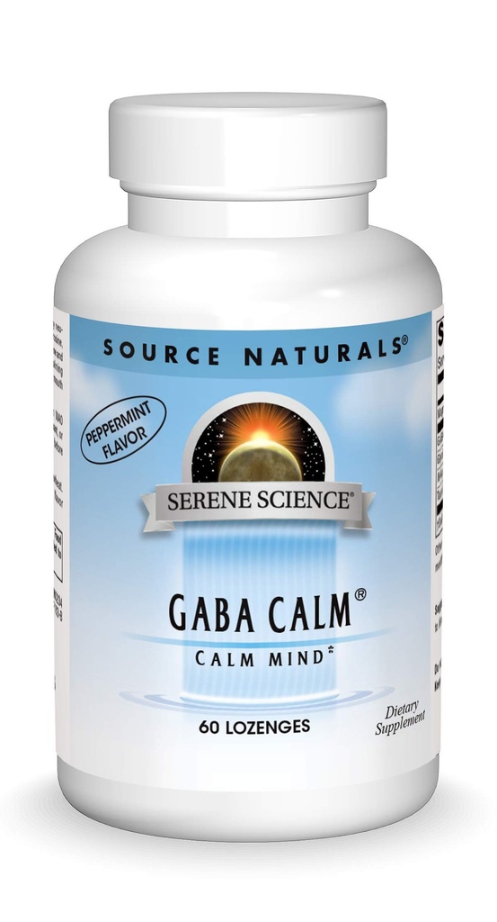 Source Naturals Serene Science, GABA Calm Quick Opløsning Peppermint Flavor * - 60 Lozenges