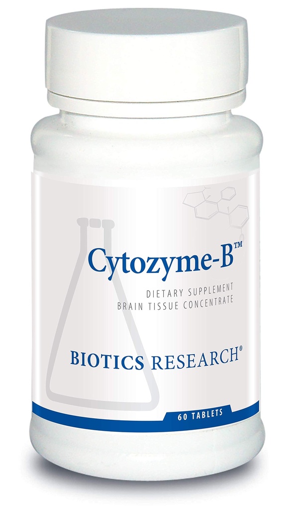 Biotics Research Cytozyme B understøtter hjerne sundhed. Raw Lamb Brain, Forbedrer hukommelsen, understøtter mental Klarhed og Acuity, Potent Antioxidant Aktivitet, Medical, Catalase, 60 tabletter