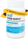 Klaire Labs SFI Health Saccharomyces Boulardii Probiotic - Acid resistent & Shelf- Stabil supplement til støtte sund Gær balance, immunforsvar & fordøjelsessygdomme - Hypoallergen, Dairy- Free (120ct)