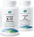 Jordens Splendor Energy & Immunsupport - B12-vitamin og C-vitamin med Rose HIPS, Gluten- fri, ingen kunstige farver eller flavors, understøtter energi Metabolisme & antioxidant sundhed for mænd og kvinder