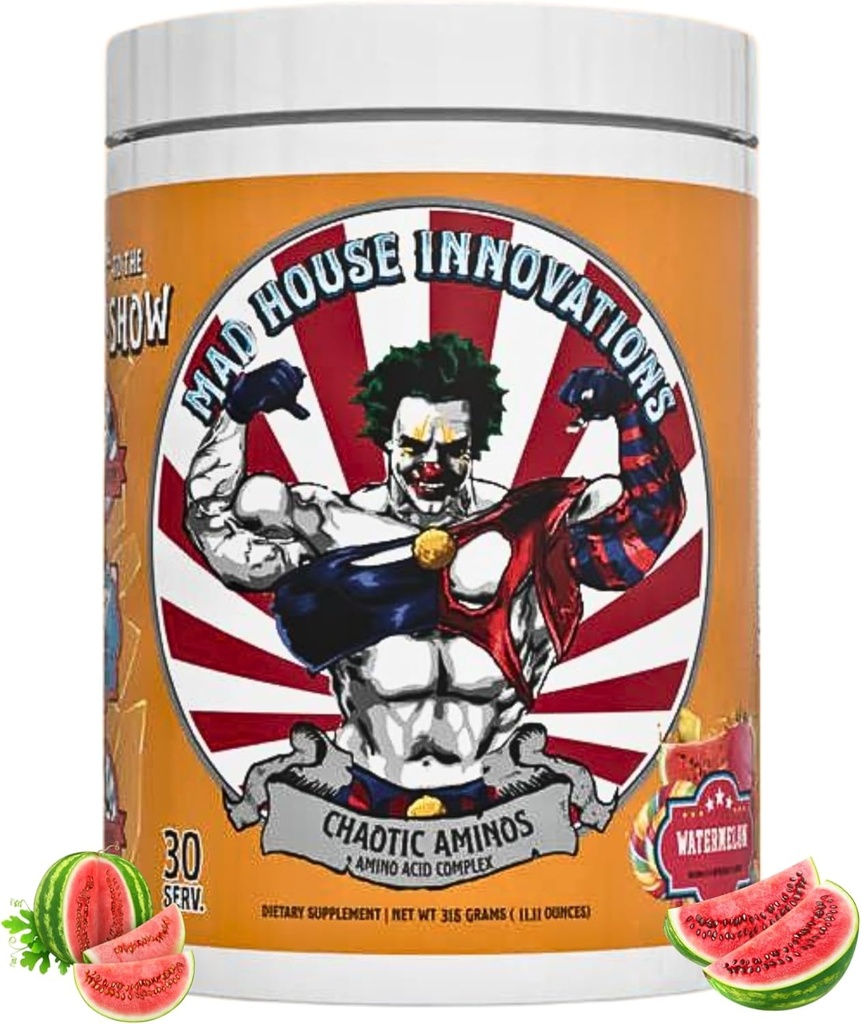 Vandmelon Complete Essential Aminosyrer Kompleks Kosttilskud til Insane Pump 10.50G af Aminosyre, 11.11 Oz Understøtter Muscle Recovery & Energy Production 30 Servering
