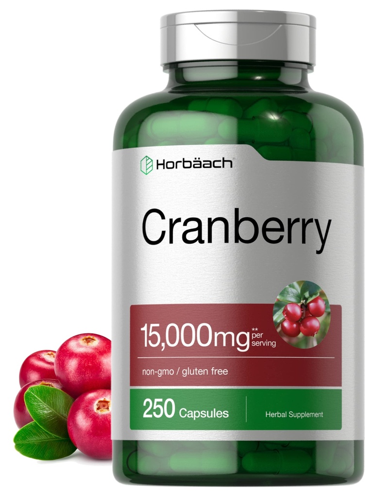 Horbäach Cranberry Pills + C-vitamin124; 15,000mg