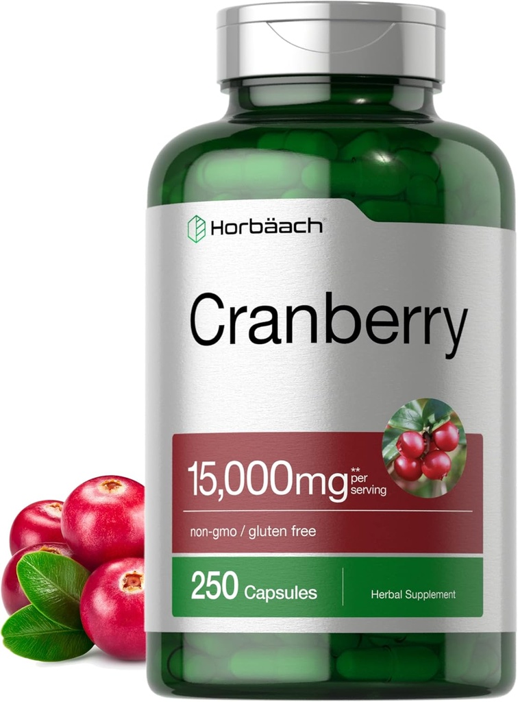 Horbäach Cranberry Pills + C-vitamin124; 15,000mg