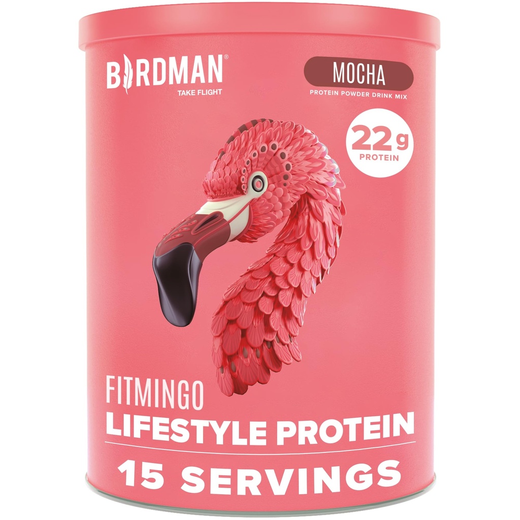 BIRDMAN Fitmingo Vegan Protein Powder med Inositol, Collagen Boostere, Hyaluronsyre og Vitaminer Medicine 124; Lavcarb, Dairy Free, Lavkalorie Medical 124; 23g Plant Based Blueberry Protein Powder med Myo- Inositol